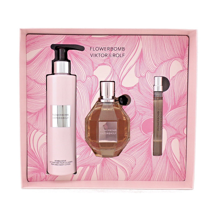 FLOWERBOMB WOMAN EDP 100ML + 10ML + BODY LOTION 200ML GIFT SET GIFT SET by VIKTOR & ROLF at Sundora