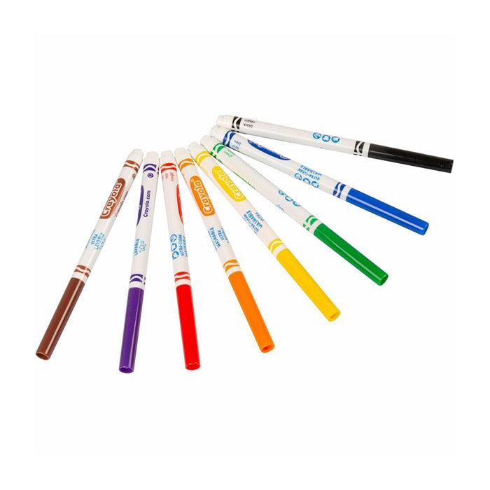 ULTRA-CLEAN WASHABLE MARKERS, FINE LINE, CLASSIC COLORS, 8 COUNT MARKERS by CRAYOLA at Sundora