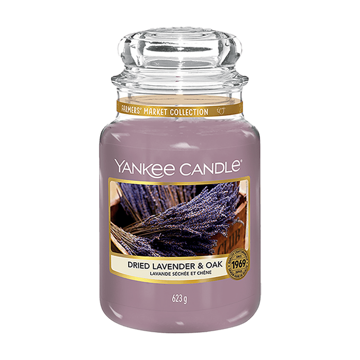 DRIED LAVENDER & OAK CLASSIC JAR CANDLE by YANKEE CANDLE at Sundora
