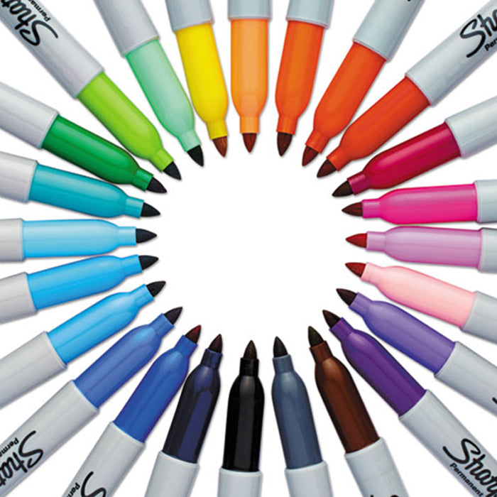 SHARPIE® FINE POINT ELECTRO POP MARKER, ASSORTED, 24 MARKERS MARKERS by SHARPIE at Sundora