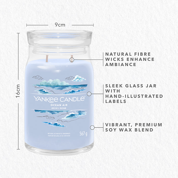 OCEAN AIR SIGNATURE JAR CANDLE by YANKEE CANDLE at Sundora