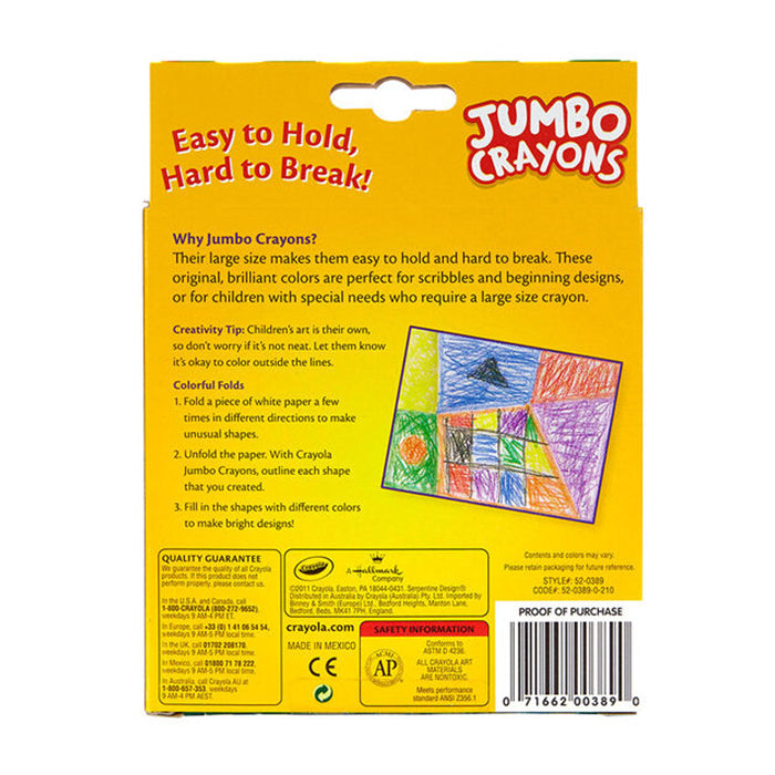 CRAYOLA JUMBO CRAYONS, 8 COUNT STATIONERY by CRAYOLA at Sundora