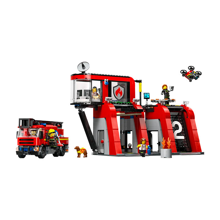 60414 FIRE STATION WITH FIRE TRUCK TOYS by LEGO at Sundora