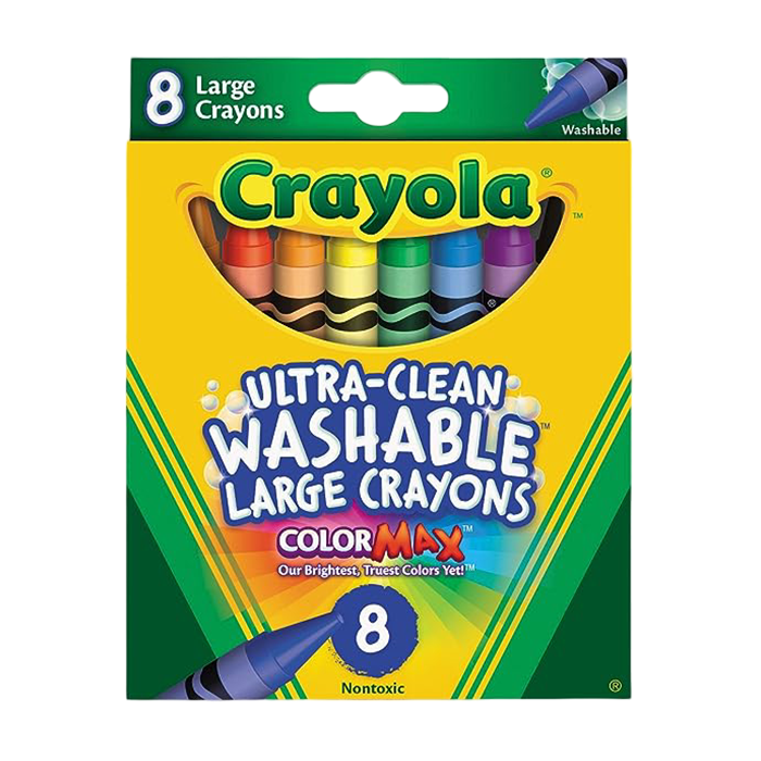 Ultra-Clean Large Washable Crayons 8 Ct ARTS & CRAFTS by CRAYOLA at Sundora