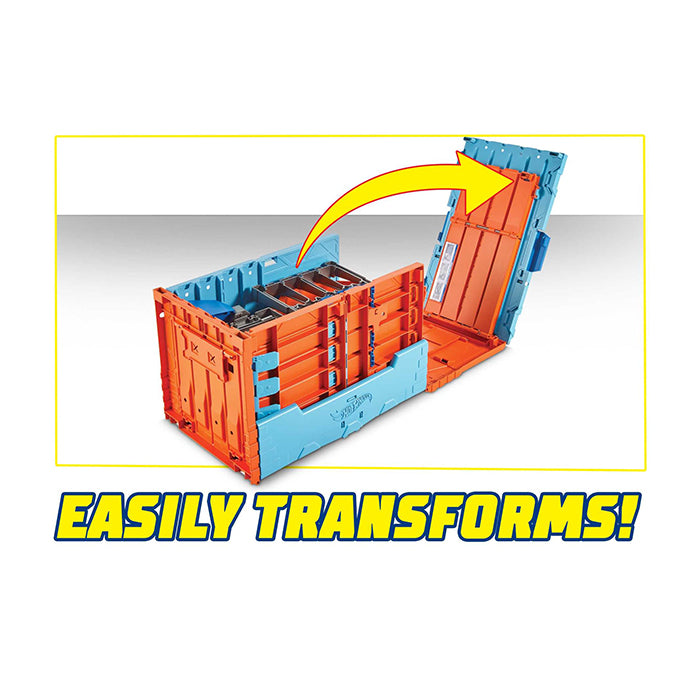 Race Crate With 3 Stunts in 1 Set Portable Easy Storage Ages 6 To 10 - GKT87 TRACKSETS & PLAYSETS by HOT WHEELS at Sundora