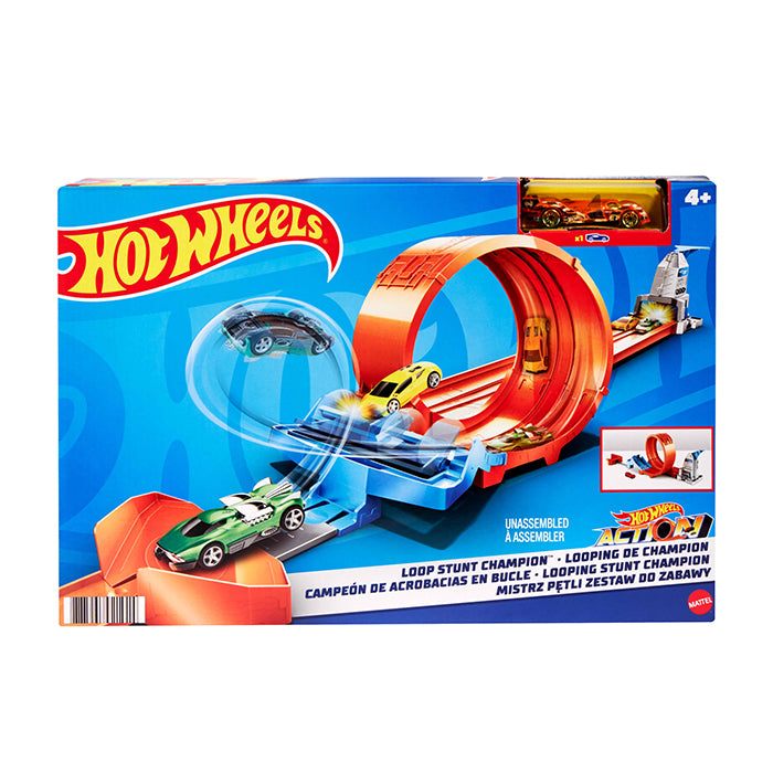 Loop Stunt Champion Track Set For Kids 4 Years Old & Older - GTV14 TRACKSETS & PLAYSETS by HOT WHEELS at Sundora