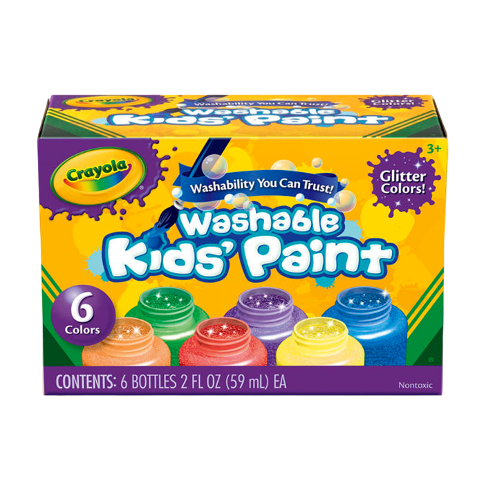 Washable Project Paint Glitter 6 Colors ARTS & CRAFTS by CRAYOLA at Sundora