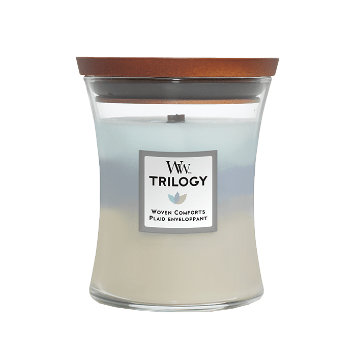 WOVEN COMFORTS TRIOLOGY CANDLE CANDLE by WOODWICK at Sundora