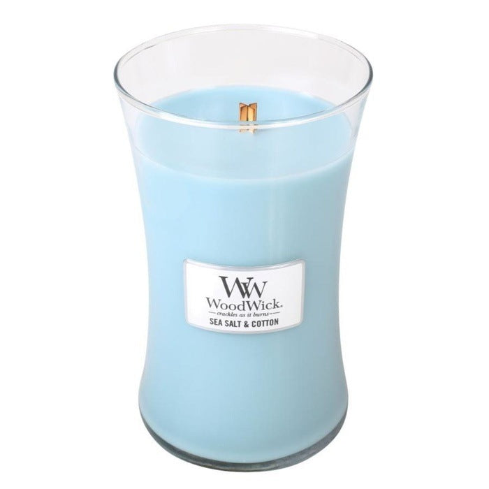 SEA SALT & COTTON CANDLE CANDLE by WOODWICK at Sundora