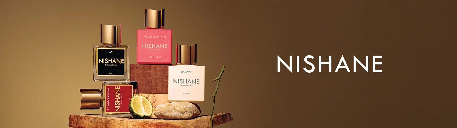 Luxury perfume bottle with gold cap and artistic label displayed on minimal background