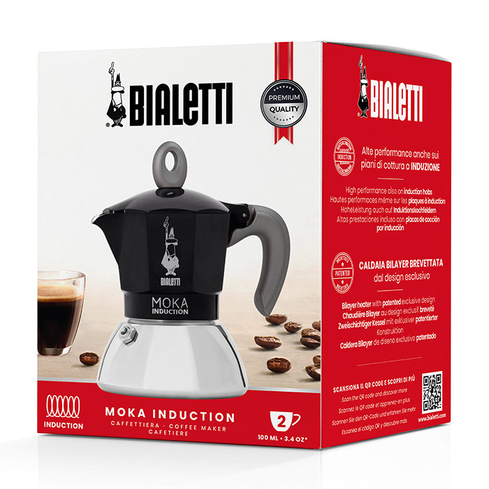 BLACK MOKA INDUCTION GLASSWARE by BIALETTI at Sundora