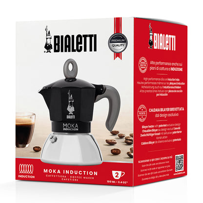 BLACK MOKA INDUCTION GLASSWARE by BIALETTI at Sundora