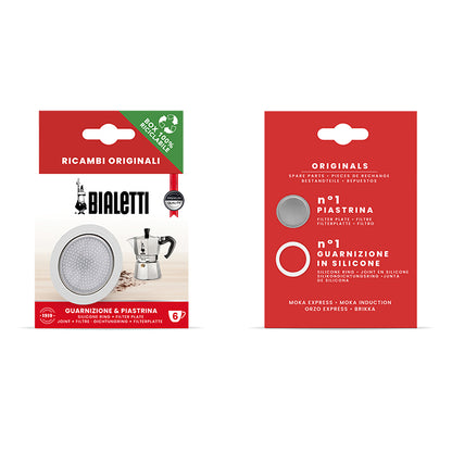 1 SILICON GASKET + 1 FILTER 6 CUPS