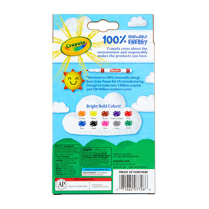 FINE LINE MARKERS, CLASSIC COLORS, 10 COUNT MARKERS by CRAYOLA at Sundora