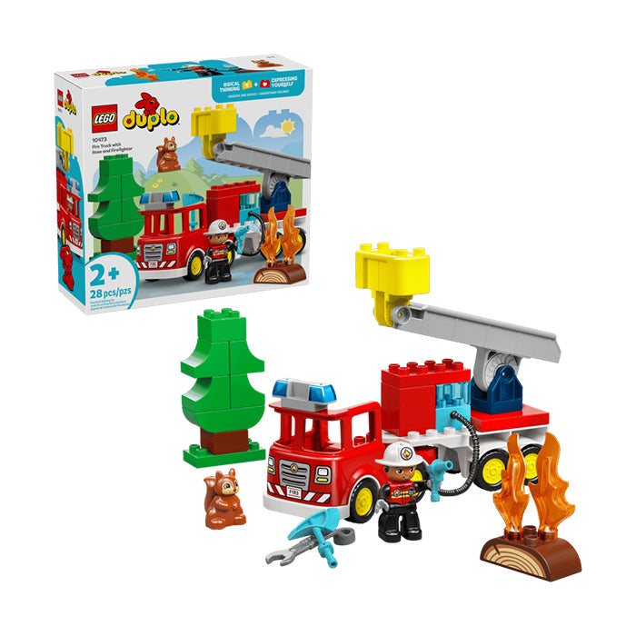 10473 Fire Truck with Hose and Firefighter