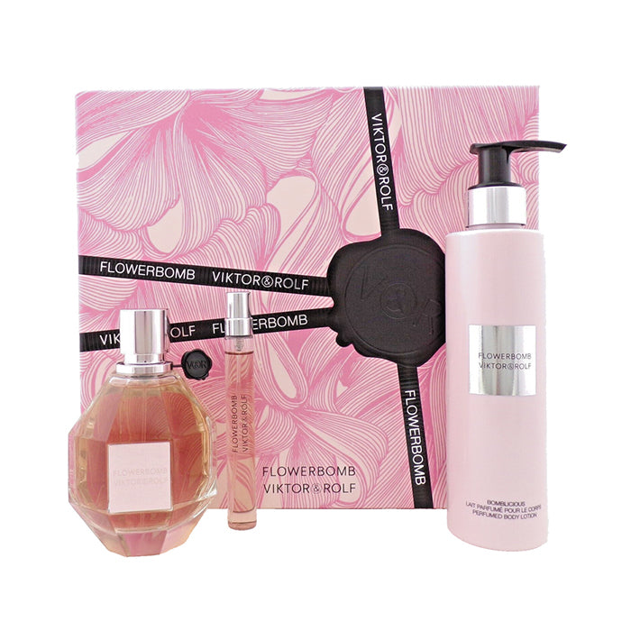 FLOWERBOMB WOMAN EDP 100ML + 10ML + BODY LOTION 200ML GIFT SET GIFT SET by VIKTOR &amp; ROLF at Sundora