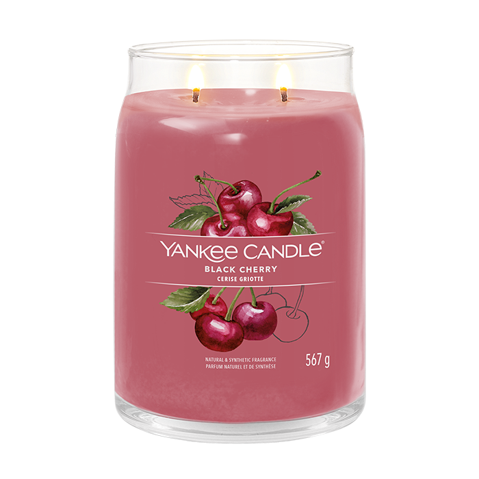 BLACK CHERRY SIGNATURE JAR CANDLE by YANKEE CANDLE at Sundora