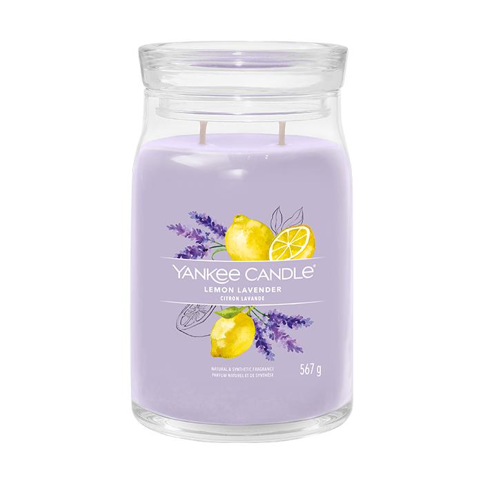 LEMON LAVENDER SIGNATURE JAR CANDLE by YANKEE CANDLE at Sundora