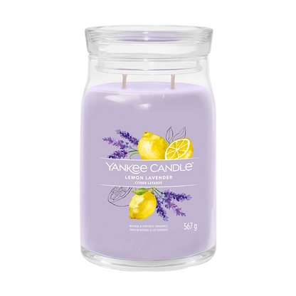 LEMON LAVENDER SIGNATURE JAR CANDLE by YANKEE CANDLE at Sundora
