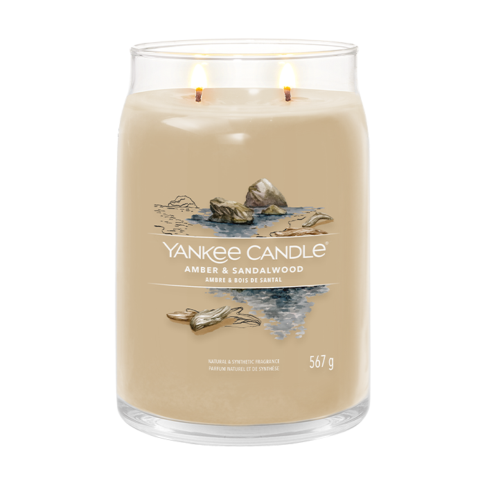 AMBER &amp; SANDALWOOD SIGNATURE JAR CANDLE by YANKEE CANDLE at Sundora