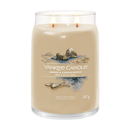 AMBER &amp; SANDALWOOD SIGNATURE JAR CANDLE by YANKEE CANDLE at Sundora
