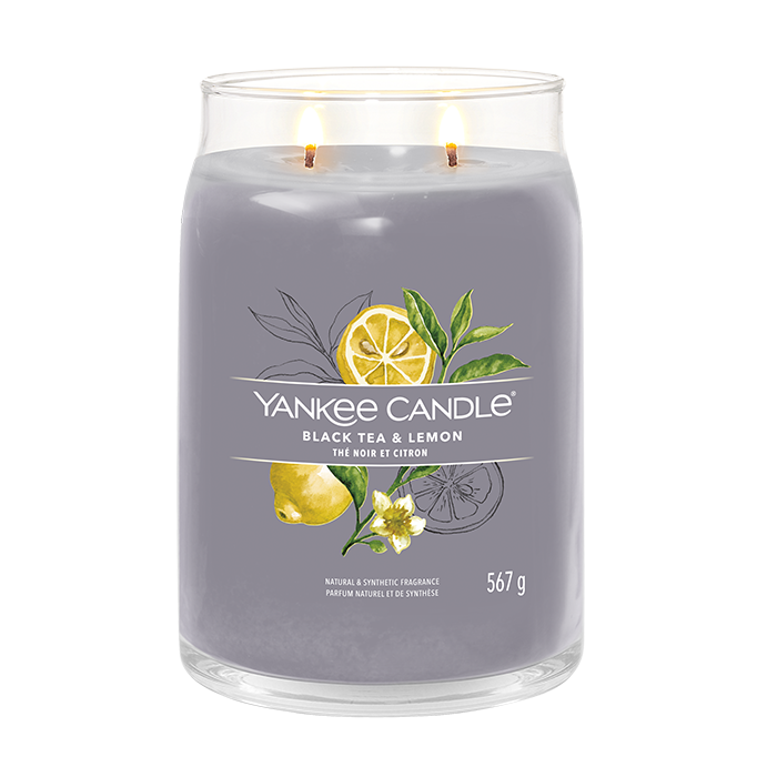 BLACK TEA &amp; LEMON SIGNATURE JAR CANDLE by YANKEE CANDLE at Sundora