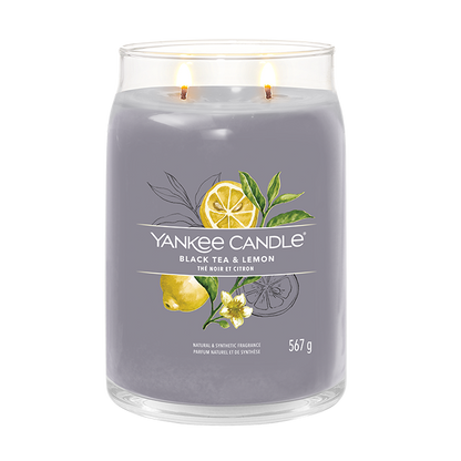BLACK TEA &amp; LEMON SIGNATURE JAR CANDLE by YANKEE CANDLE at Sundora