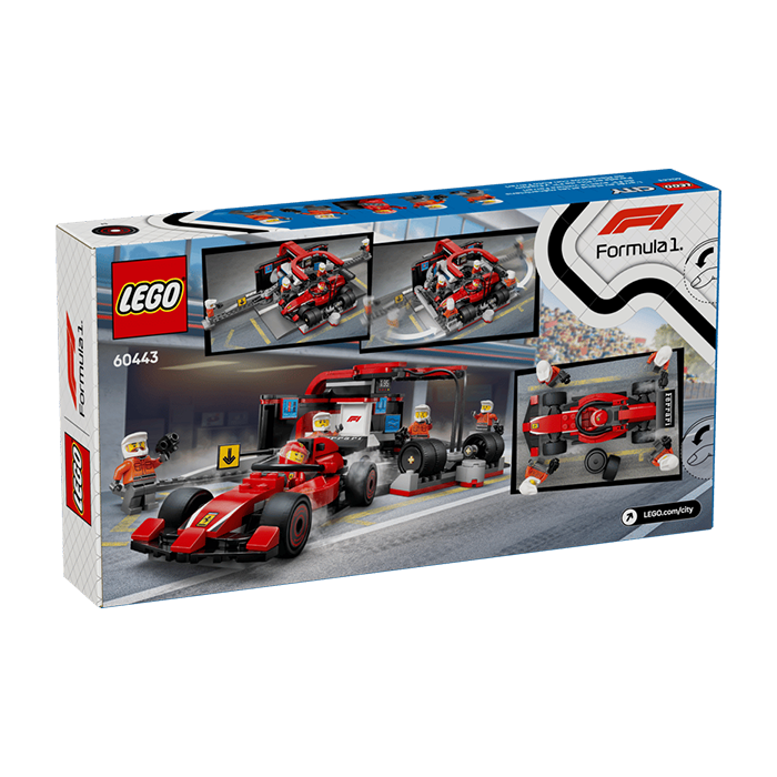 60443 F1® Pit Stop &amp; Pit Crew with Ferrari Car
