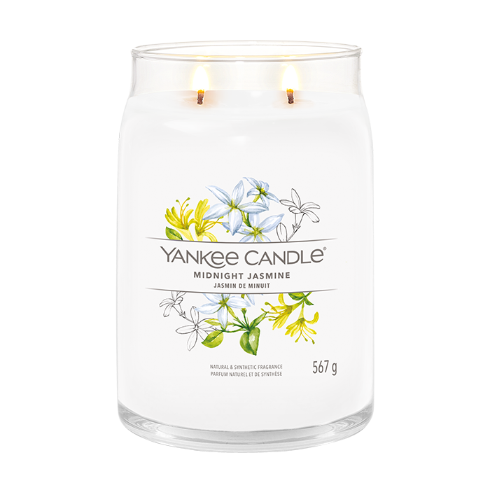 MIDNIGHT JASMINE SIGNATURE JAR CANDLE by YANKEE CANDLE at Sundora