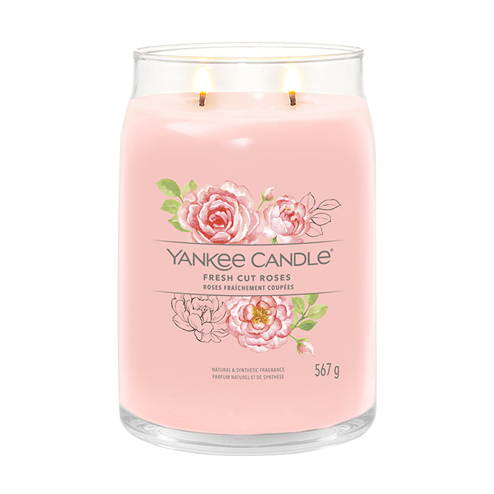 FRESH CUT ROSES SIGNATURE JAR CANDLE by YANKEE CANDLE at Sundora