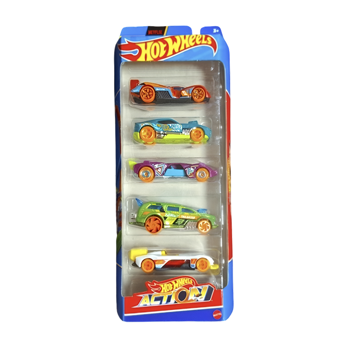 Hotwheels Action Die Cast Cars Pack of 5 Vehicles