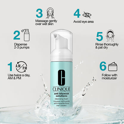 ANTI-BLEMISH SOLUTIONS CLEANSING FOAM CLEANSER by CLINIQUE at Sundora