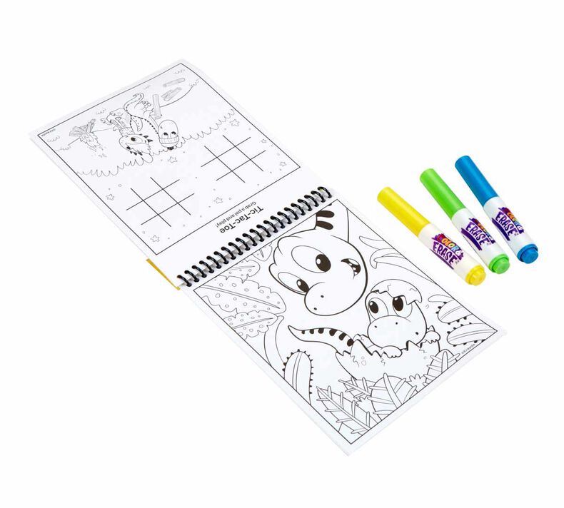 Color &amp; Erase 16 Reusable Activity Pad With Markers Dinosaurs REUSABLE COLORING PAD by CRAYOLA at Sundora