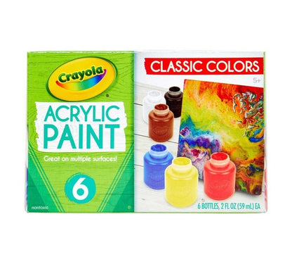 6 Colors Acrylic Paint Set PAINT SET by CRAYOLA at Sundora