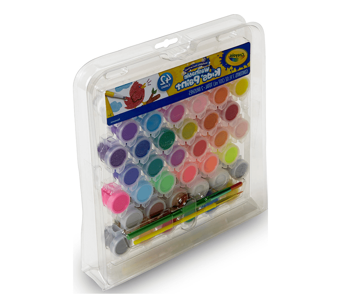 42 Colors Washable Kids Paint Pot With Brush STATIONERY by CRAYOLA at Sundora