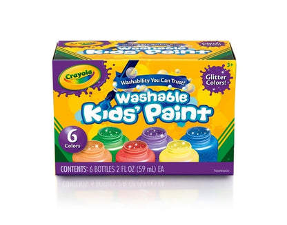 Washable Project Paint Glitter 6 Colors STATIONERY by CRAYOLA at Sundora