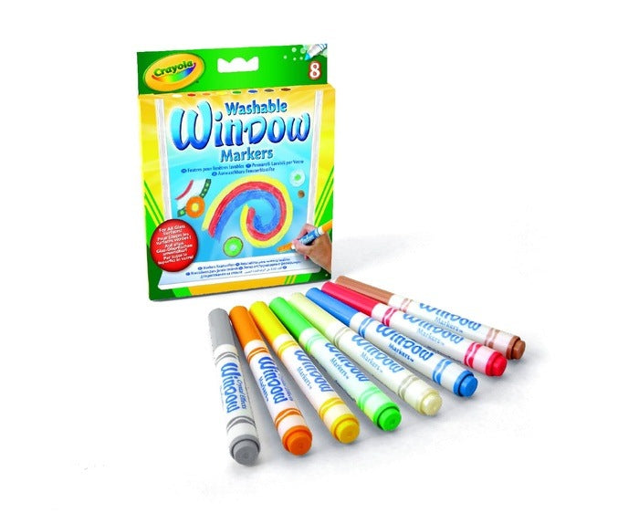 8 Colors Window Markers MARKERS by CRAYOLA at Sundora