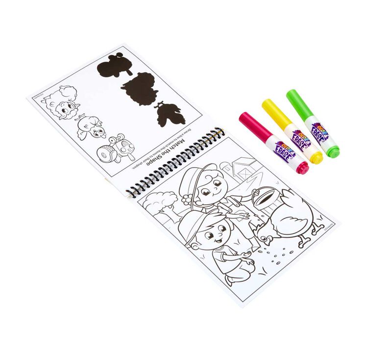 Color &amp; Erase 16 Reusable Activity Pad With Marker On The Farm REUSABLE COLORING PAD by CRAYOLA at Sundora