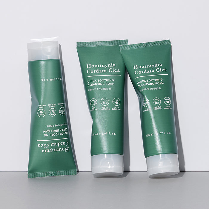 HOUTTUYNIA CORDATA CICA QUICK SOOTHING CLEANSING FOAM CLEANSER by TONYMOLY at Sundora