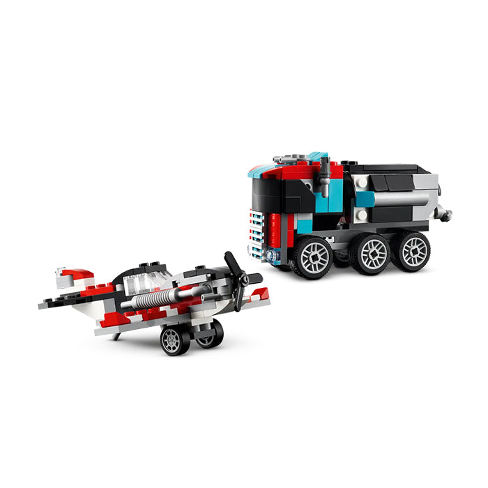 31146 CREATOR FLATBED TRUCK WITH HELICOPTER TOYS by LEGO at Sundora