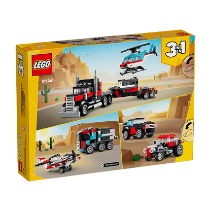 31146 CREATOR FLATBED TRUCK WITH HELICOPTER TOYS by LEGO at Sundora