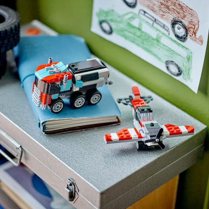 31146 CREATOR FLATBED TRUCK WITH HELICOPTER TOYS by LEGO at Sundora