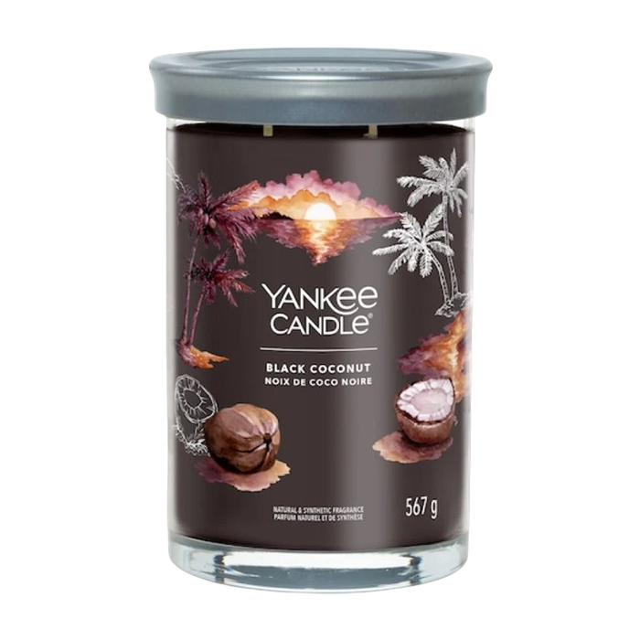 BLACK COCONUT SIGNATURE TUMBLER CANDLE CANDLE by YANKEE CANDLE at Sundora