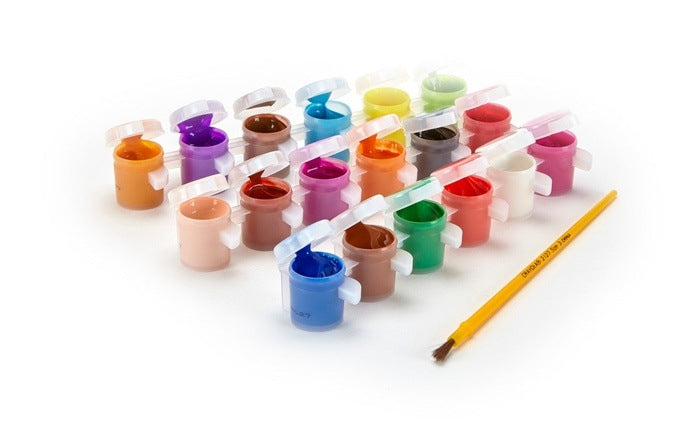 18 Colors Washable Kids Paint Pot With Brush PAINT SET by CRAYOLA at Sundora