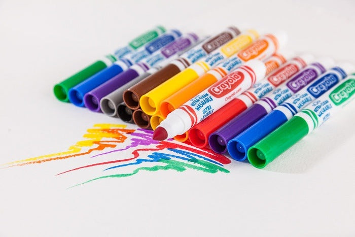 12 Colors Board Line Ultra Clean Washable Marker MARKERS by CRAYOLA at Sundora