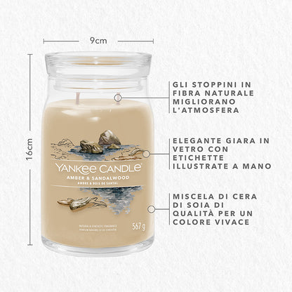 AMBER &amp; SANDALWOOD SIGNATURE JAR CANDLE by YANKEE CANDLE at Sundora