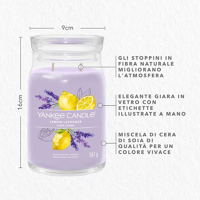LEMON LAVENDER SIGNATURE JAR CANDLE by YANKEE CANDLE at Sundora