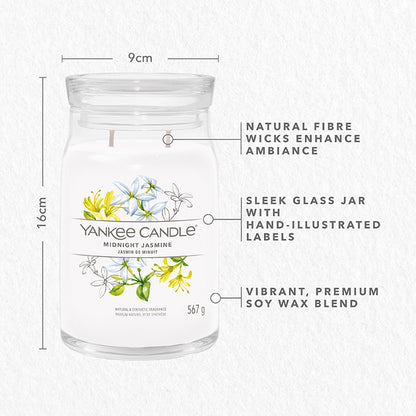 MIDNIGHT JASMINE SIGNATURE JAR CANDLE by YANKEE CANDLE at Sundora