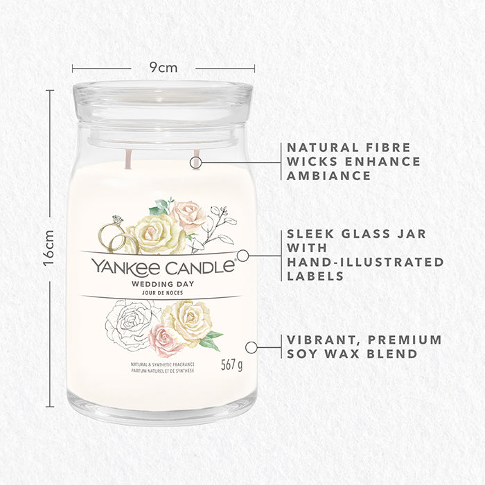 WEDDING DAY SIGNATURE JAR CANDLE by YANKEE CANDLE at Sundora
