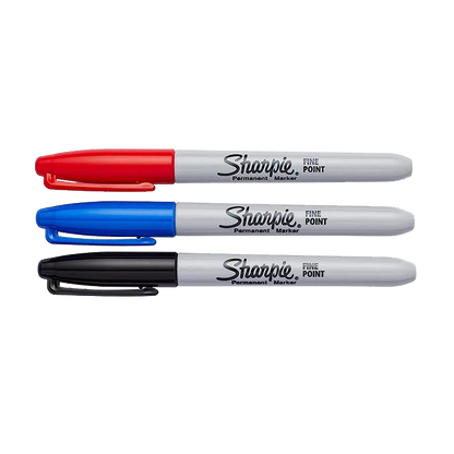 SHARPIE FINE 3 COLOR SET CARDED PERMANENT MARKERS STATIONERY by SHARPIE at Sundora